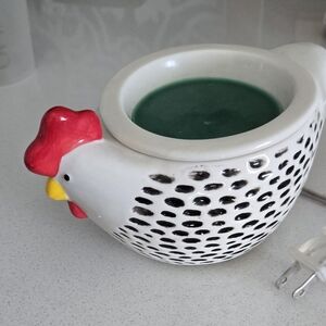 Pink Zebra Chicken Candle Holder - Red, White, Black, Green